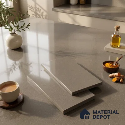 Stone Look Counter Top Slab TL 10056 J Sago Barly Polished 8 ft x 2.62 ft Glossy Finish Vitrified Large Format Tile - 15 mm | Suitable For Counter Top, Dining Table Top & Window Frame
