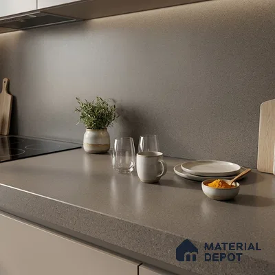 Stone Look Counter Top Slab TL 10057 J Grainy Caramel 8 ft x 2.62 ft Matte Finish Full Body Vitrified Large Format Tile - 15 mm Suitable For Counter Top, Dining Table Top & Window Frame