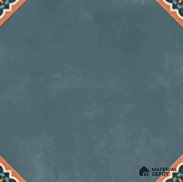 Moroccan Floor TL 13505 J Octivia Oceano 8 inch x 8 inch | Non Rectified Vitrified Dry Grit GHR Finish Tile - 8 mm | 2 mm Spacer is Mandatory