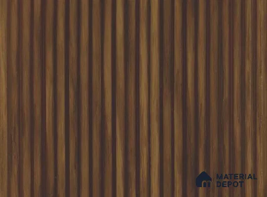 Brown Wooden Louver PN 05620 8 ft x 6 inch Charcoal Panel - 11 mm | Suitable for Feature Wall, TV Unit & Living Room | Width is Subjected to 5% Variation