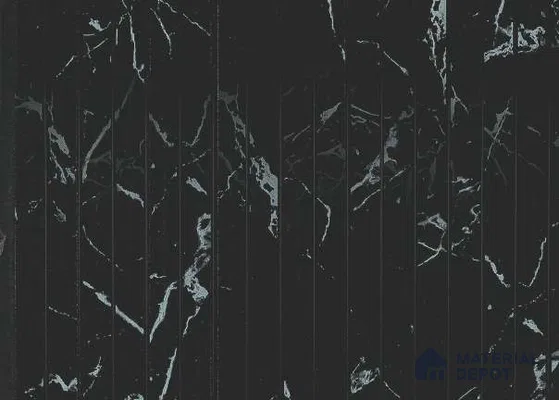 Black Marble Louver PN 05624 8 ft x 6 inch Charcoal Panel - 11 mm | Suitable for Feature Wall, TV Unit & Living Room | Width is Subjected to 5% Variation