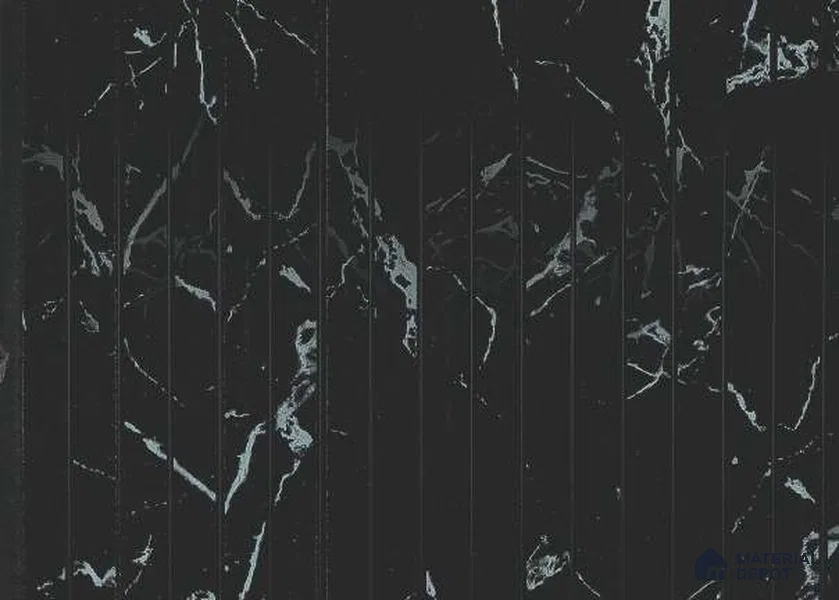 Black Marble Louver PN 05624 8 ft x 6 inch Charcoal Panel - 11 mm | Suitable for Feature Wall, TV Unit & Living Room | Width is Subjected to 5% Variation