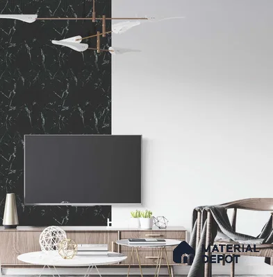 Black Marble Louver PN 05624 8 ft x 6 inch Charcoal Panel - 11 mm | Suitable for Feature Wall, TV Unit & Living Room | Width is Subjected to 5% Variation