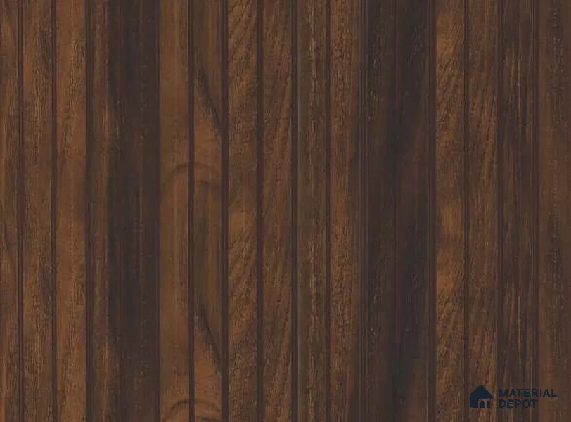 Brown Wooden Louver PN 05622 8 ft x 6 inch Charcoal Panel - 11 mm | Suitable for Feature Wall, TV Unit & Living Room | Width is Subjected to 5% Variation