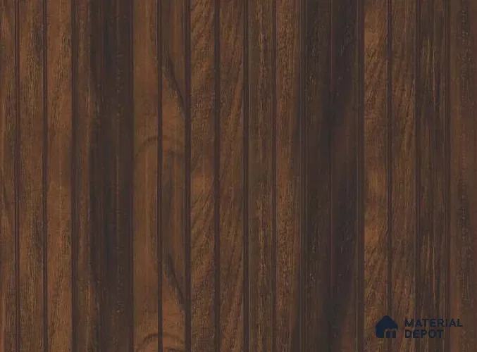 Brown Wooden Louver PN 05622 8 ft x 6 inch Charcoal Panel - 11 mm | Suitable for Feature Wall, TV Unit & Living Room | Width is Subjected to 5% Variation