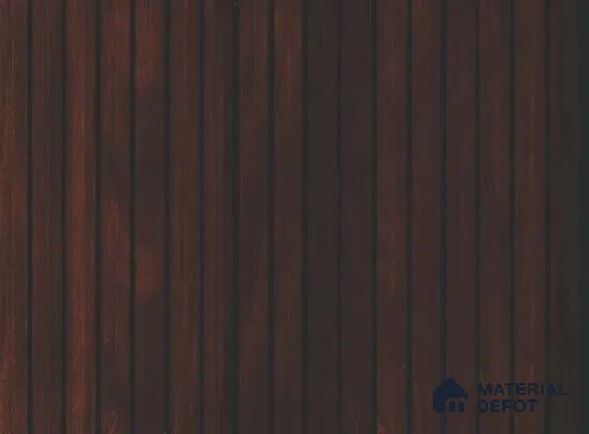Brown Wooden Louver PN 05626 8 ft x 6 inch Charcoal Panel - 11 mm | Suitable for Feature Wall, TV Unit & Living Room | Width is Subjected to 5% Variation