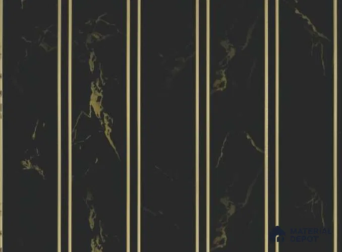 Brown Marble Louver PN 05629 8 ft x 6 inch Charcoal Panel - 11 mm | Suitable for Feature Wall, TV Unit & Living Room | Width is Subjected to 5% Variation