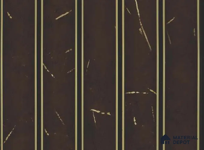Brown Marble Louver PN 05630 8 ft x 6 inch Charcoal Panel - 11 mm | Suitable for Feature Wall, TV Unit & Living Room | Width is Subjected to 5% Variation