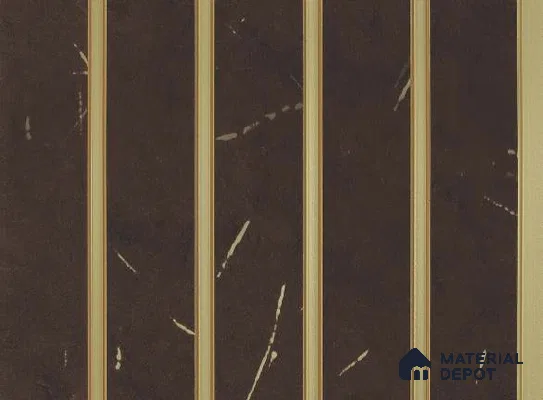 Brown Marble Louver PN 05631 8 ft x 6 inch Charcoal Panel - 11 mm | Suitable for Feature Wall, TV Unit & Living Room | Width is Subjected to 5% Variation
