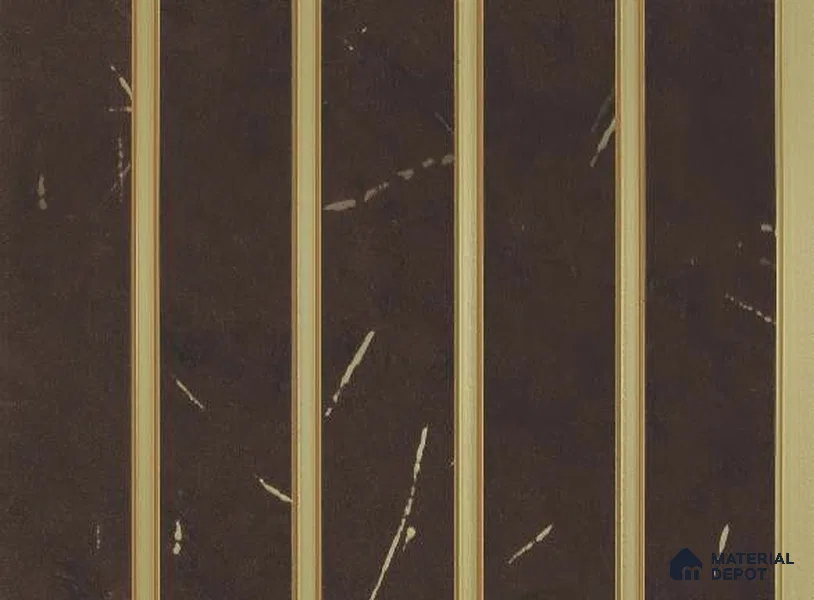 Brown Marble Louver PN 05631 8 ft x 6 inch Charcoal Panel - 11 mm | Suitable for Feature Wall, TV Unit & Living Room | Width is Subjected to 5% Variation