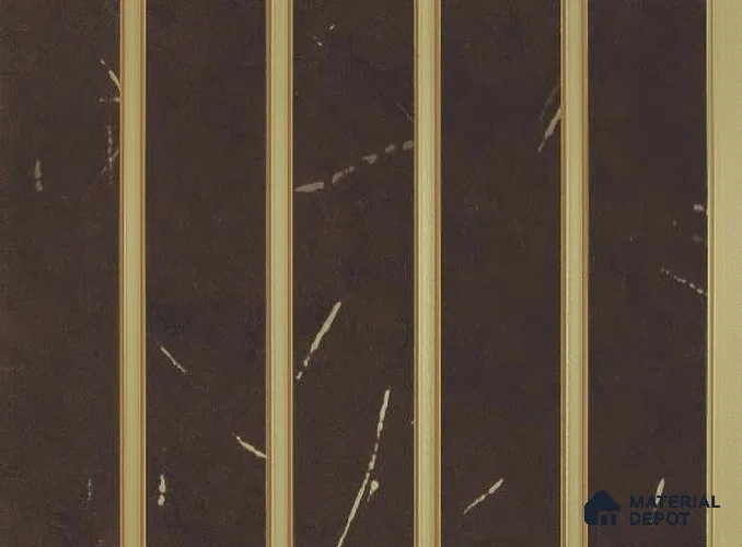 Brown Marble Louver PN 05631 8 ft x 6 inch Charcoal Panel - 11 mm | Suitable for Feature Wall, TV Unit & Living Room | Width is Subjected to 5% Variation