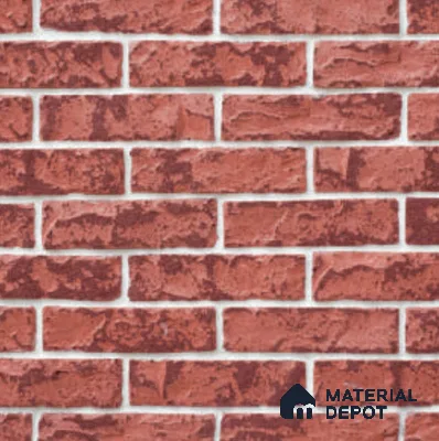 Rusted Brick Series WL 00415 Concrete Panel 9 in x 2 in - 18 mm