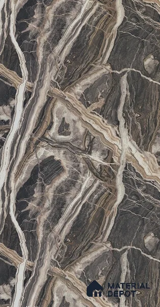 Grey Marble Look LM 23390 8 ft x 4 ft Texture Finish Decorative Laminate - 1 mm | Suitable for TV Unit, Wardrobe, Kitchen Cabinets