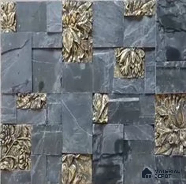 WL 00377 Auric Cluster 450 x 300 mm Natural Stone Wall Cladding | Stone is a Natural Product, Please Expect Variation in Shades
