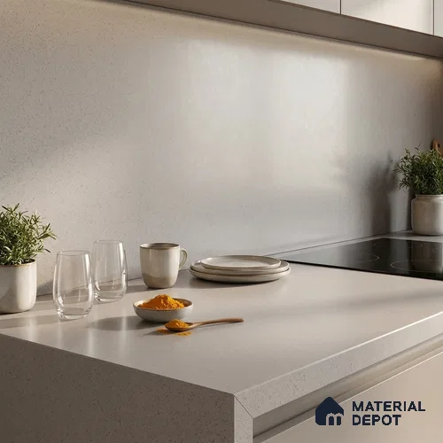 Terrazzo Counter Top Slab TL 12658 B Galaxy Bronze 8 ft x 2.62 ft Full Body Vitrified Matte Finish - 15 mm | Suitable For Counter Top, Dining Table Top & Window Frame