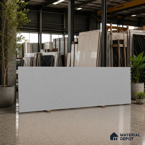 Terrazzo Counter Top Slab TL 12659 B Galaxy Steel 8 ft x 2.62 ft Full Body Vitrified Matte Finish - 15 mm | Suitable For Counter Top, Dining Table Top & Window Frame