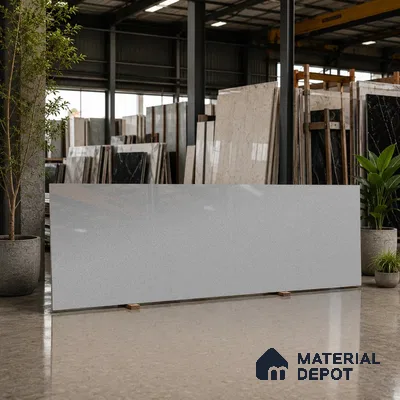 Terrazzo Counter Top Slab TL 12659 Galaxy Steel 8 ft x 2.62 ft Full Body Vitrified Glossy Finish - 15 mm | Suitable For Counter Top, Dining Table Top & Window Frame