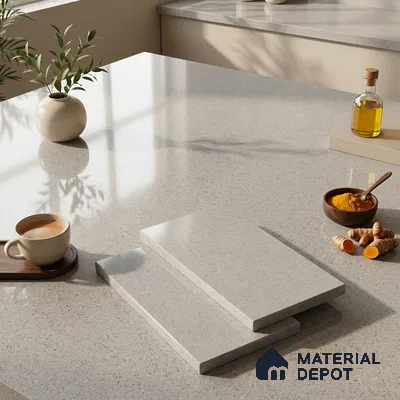 Stone Counter Top Slab TL 12673 Arena Steel 8 ft x 2.62 ft Full Body Vitrified Glossy Finish - 15 mm | Suitable For Counter Top, Dining Table Top & Window Frame