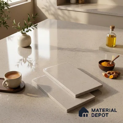 Stone Counter Top Slab TL 12675 Arena Bronze 8 ft x 2.62 ft Full Body Vitrified Glossy Finish - 15 mm | Suitable For Counter Top, Dining Table Top & Window Frame