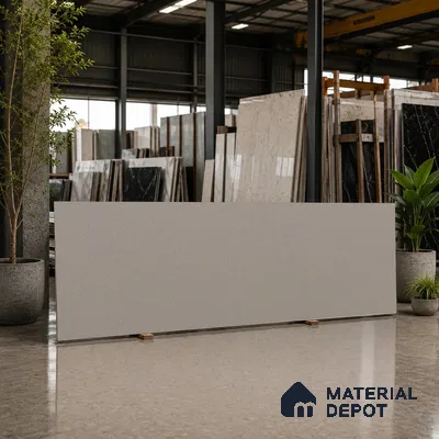 Stone Counter Top Slab TL 12652 B Stonex Earth 8 ft x 2.62 ft White Full Body Vitrified Matte Finish - 15 mm | Suitable For Counter Top, Dining Table Top & Window Frame