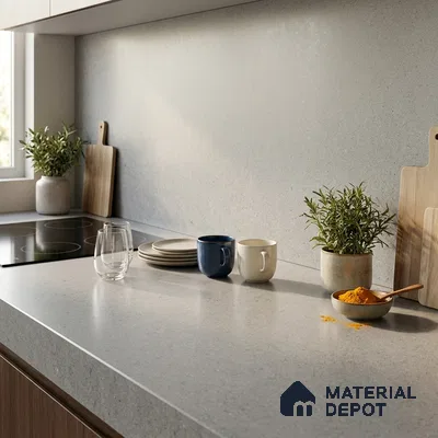 Stone Counter Top Slab TL 12674 Granora Steel 8 ft x 2.62 ft Full Body Vitrified Matte Finish - 15 mm | Suitable For Counter Top, Dining Table Top & Window Frame