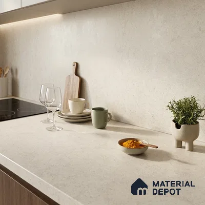 Stone Counter Top Slab TL 12678 Granora Pearl 8 ft x 2.62 ft Full Body Vitrified Matte Finish - 15 mm | Suitable For Counter Top, Dining Table Top & Window Frame