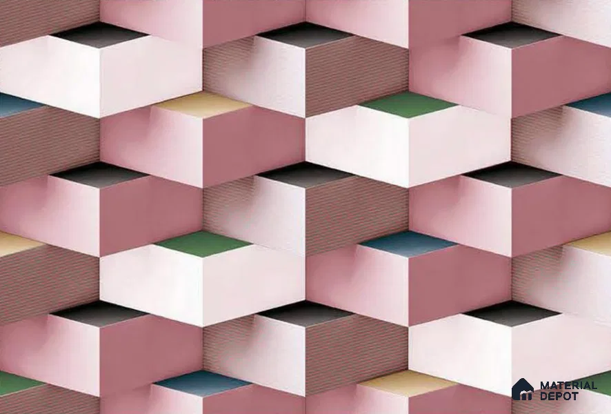 Patterned Look Wall Tile TL 08761 B 18 x 12 inch Glossy Finish Ceramic Tile - 8 mm