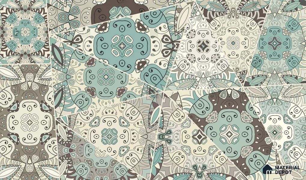 Fragments of Calm Lush Foliage | WP 04114 Non Woven Matte Finish Indian Style Premium Customized size Wallpaper | 150 GSM WP01MTF Paper | (MOQ = 30 Sq. Ft.)