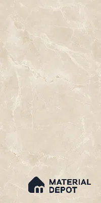Marble Look Floor & Wall Tile TL 08088 C Alboran Beige Endless 6 ft x 4 ft Vitrified Glossy Finish - 9 mm | Adhesive and Spacers Must be Used During Installation