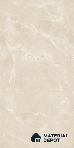 Marble Look Floor & Wall Tile TL 08088 C Alboran Beige Endless 6 ft x 4 ft Vitrified Glossy Finish - 9 mm | Adhesive and Spacers Must be Used During Installation