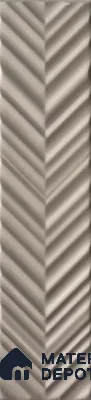 Subway Wall Tile TL 10522 C Chevron Design 8 in x 2 in Ceramic Matte Finish - 9 mm