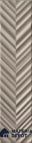 Subway Wall Tile TL 10522 C Chevron Design 8 in x 2 in Ceramic Matte Finish - 9 mm