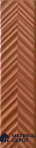 Subway Wall Tile TL 10522 K Chevron Design 8 in x 2 in Ceramic Matte Finish - 9 mm