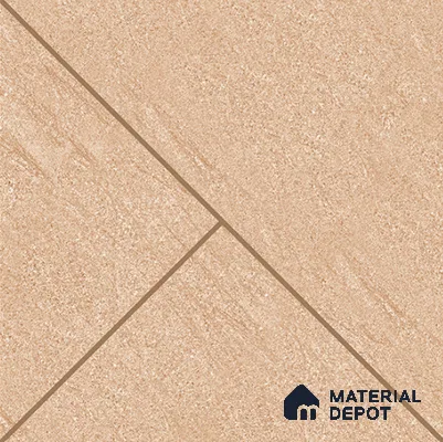 TL 08687 Beige 1.31 ft x 1.31 ft Matte Finish Vitrified Floor Tile - 11 mm | Pattern Alignment May Vary | 2-3 mm Spacer is Mandatory