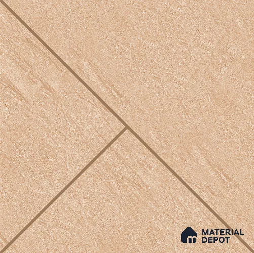 TL 08687 Beige 1.31 ft x 1.31 ft Matte Finish Vitrified Floor Tile - 11 mm | Pattern Alignment May Vary | 2-3 mm Spacer is Mandatory