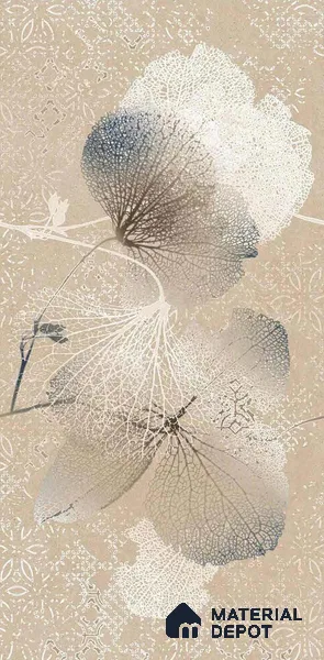 Floral Wall Tile TL 08677 Beige Highlighter 4 ft x 2 ft Matte Finish Vitrified Tile - 9 mm | Suitable for Bathroom, Accent/Feature Wall, Foyer