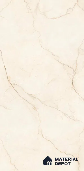 TL 08624 Beige 5.25 ft x 2.62 ft Glossy Finish Vitrified Floor & Wall Tile - 9 mm