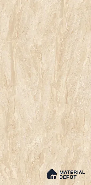 TL 08629 Beige 5.25 ft x 2.62 ft Glossy Finish Vitrified Floor & Wall Tile - 9 mm