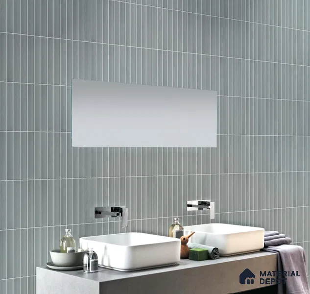 Faux Subway Wall Tile TL 10840 C 1 ft x 1 ft Glossy Finish Ceramic Tile - 9 mm | Please Expect a Slight Variation of Pattern