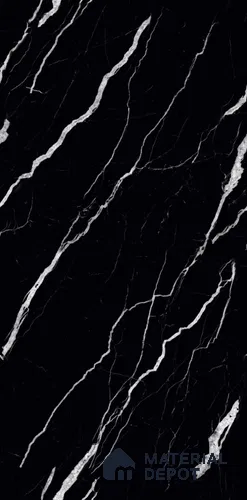 TL 08729 Black 4 ft x 2 ft Glossy Finish Vitrified Floor & Wall Tile - 8.5 mm