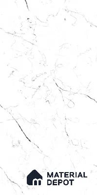 TL 08666 B White 4 ft x 2 ft Matte Finish Vitrified Floor & Wall Tile - 9 mm