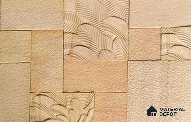 WL 00387 Blossom Natural Stone Wall Cladding | Set Contains Mix Sizes of 300x300 mm, 300x150 mm, 150x150 mm | Coverage Area 8 Sq. Ft. |  Stone is a Natural Product, Please Expect Variation in Shades