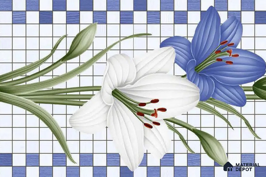 Mosaic Look Wall Tile TL 08756 C 18 x 12 inch Glossy Finish Ceramic Tile - 8 mm