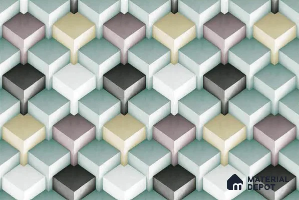 Patterned Look Wall Tile TL 08760 C 18 x 12 inch Glossy Finish Ceramic Tile - 8 mm