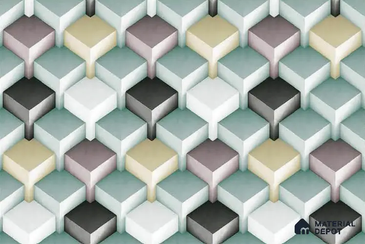 Patterned Look Wall Tile TL 08760 C 18 x 12 inch Glossy Finish Ceramic Tile - 8 mm