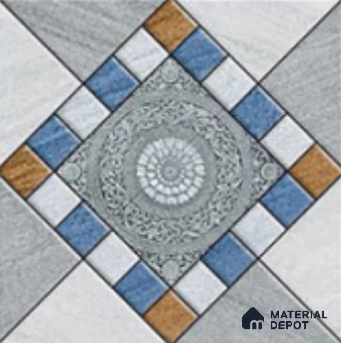 Patterned Look  Tile TL 09678 16x16 inch Matte Finish Vitrified Tile - 12 mm | Pattern Alignment May Vary | 2-3 mm Spacer is Mandatory