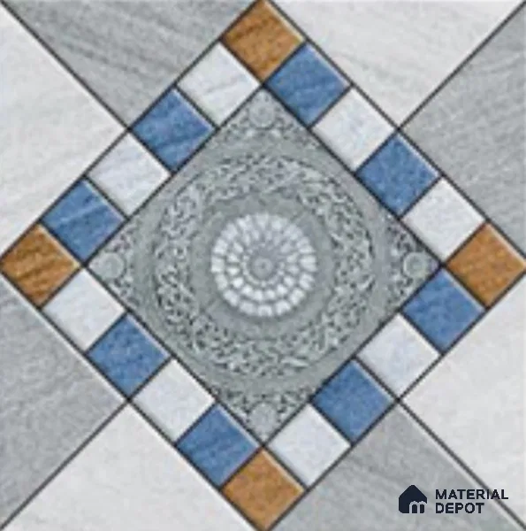 Patterned Look Tile TL 09678 16x16 inch Matte Finish Vitrified Tile - 12 mm | Pattern Alignment May Vary | 2-3 mm Spacer is Mandatory
