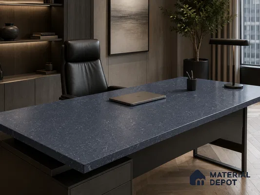 Marble Kitchen Counter Top Slab TL 11528 Balistone Royal Blue 8 ft x 3 ft Full Body Matte Finish - 15 mm | Suitable for Table Top & Window Frame | Adhesive and Spacers Must be Used During Installation