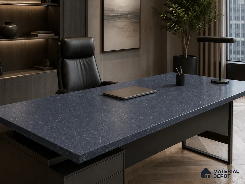 Marble Kitchen Counter Top Slab TL 11528 Balistone Royal Blue 8 ft x 3 ft Full Body Matte Finish - 15 mm | Suitable for Table Top & Window Frame | Adhesive and Spacers Must be Used During Installation