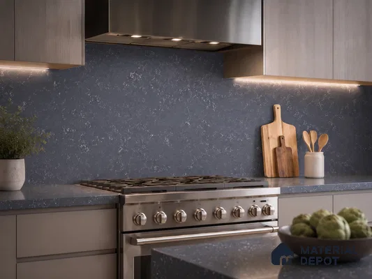 Marble Kitchen Counter Top Slab TL 11528 Balistone Royal Blue 8 ft x 3 ft Full Body Matte Finish - 15 mm | Suitable for Table Top & Window Frame | Adhesive and Spacers Must be Used During Installation